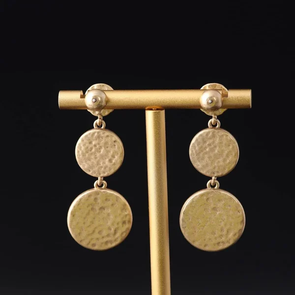 Popular Vintage Patinated Court - style Color - block Earrings