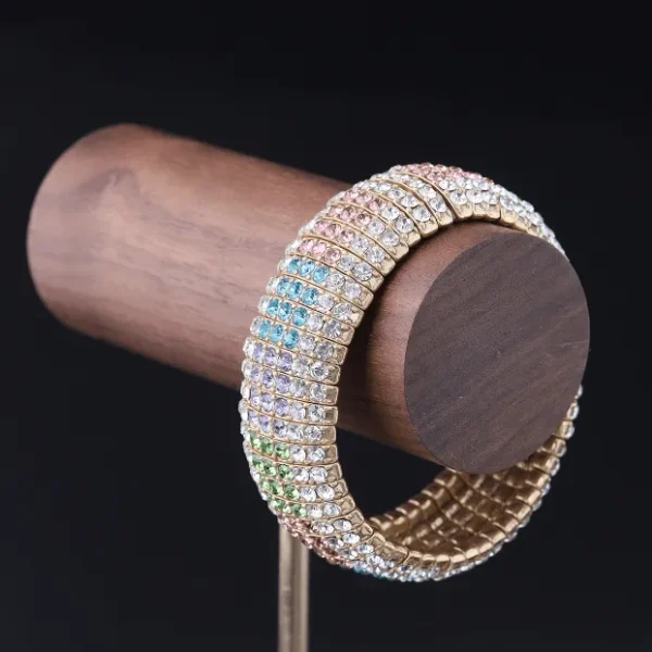 Gorgeous Vintage - Style Women's Zircon - Embellished Colorful Bracelet
