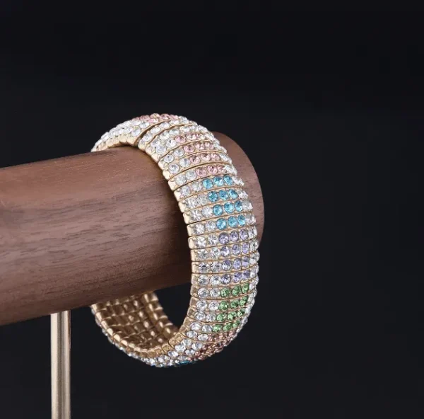 Gorgeous Vintage - Style Women's Zircon - Embellished Colorful Bracelet
