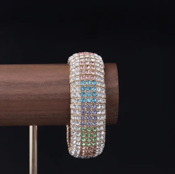 Gorgeous Vintage - Style Women's Zircon - Embellished Colorful Bracelet
