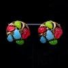 Gorgeous Vintage - style Colorful Corn - inspired Jelly Earrings