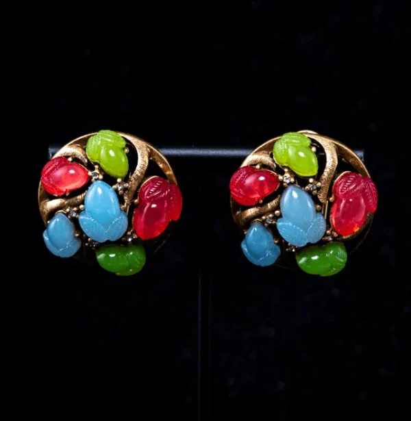 Gorgeous Vintage - style Colorful Corn - inspired Jelly Earrings