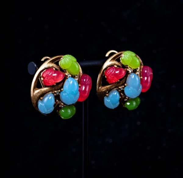 Gorgeous Vintage - style Colorful Corn - inspired Jelly Earrings