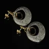 Copper - Alloy Coffee - Gold Earrings