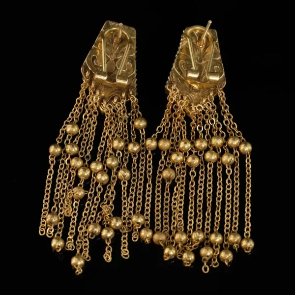 Natural Stone Tassel Earrings