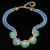 Vintage - Style Beaded Necklace