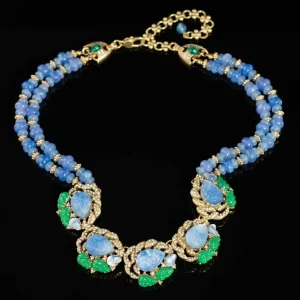 Serpent - Shaped Pendant Beaded Necklace