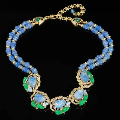 Vintage - Style Beaded Necklace
