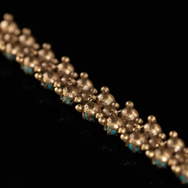 Patina Gold Turquoise Bracelet