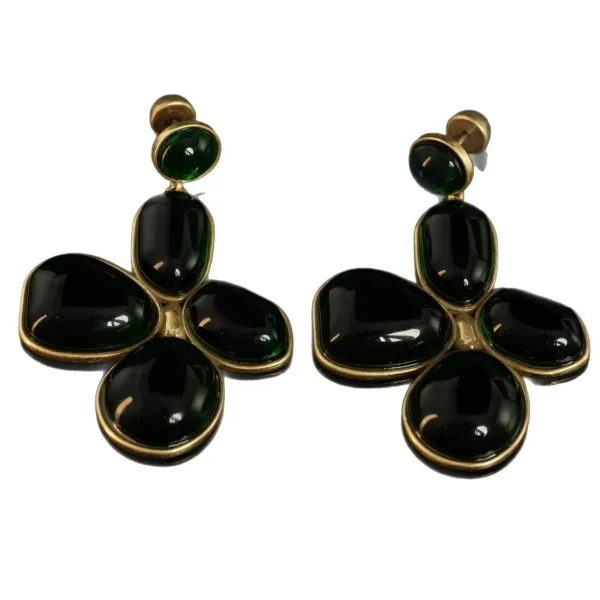 Black Floral Earrings