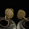 Copper - Alloy Coffee - Gold Earrings