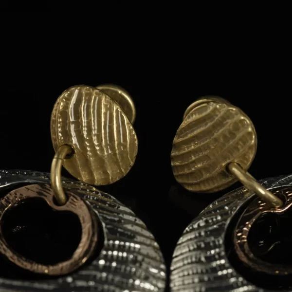 Copper - Alloy Coffee - Gold Earrings