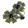 Multi - Colored Natural Stone Sunflower Earrings