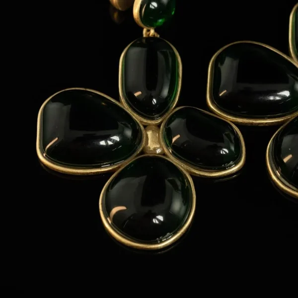 Black Floral Earrings