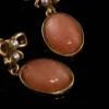 Vintage - Inspired Natural Stone Bow Earrings