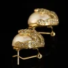 Vintage - Inspired Pearl & Rhinestone Earrings