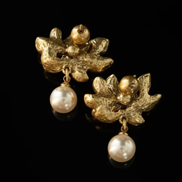 Vintage Knit - Inspired 3D Lotus Earrings