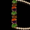 Vintage - Inspired Colorful Irregular Stones Necklace