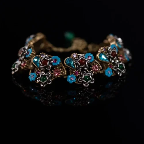 Vintage - Inspired Floral Bracelet