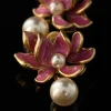 Vintage Knit - Inspired 3D Lotus Earrings