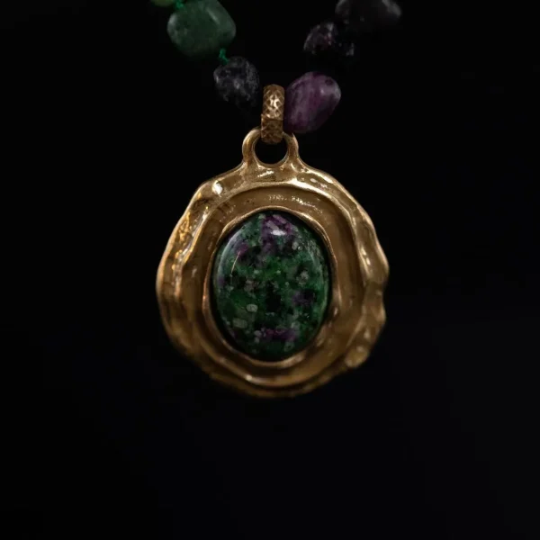 Green Natural Stone Necklace