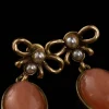 Vintage - Inspired Natural Stone Bow Earrings