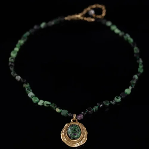 Green Natural Stone Necklace