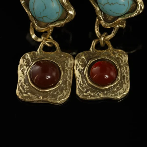 Copper Alloy Diamond - Shaped Earrings