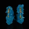 Blue Chip Circle Earrings