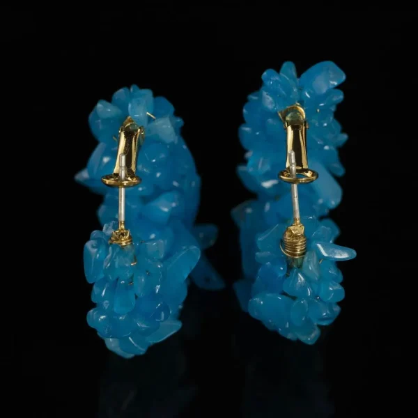 Blue Chip Circle Earrings