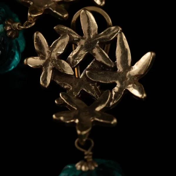 Floral - Inspired Gold - Tone Earrings