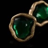 Natural Green Stone Earrings