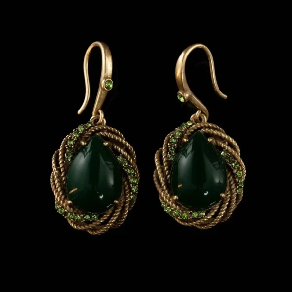 Teardrop - Shaped Pendant Earrings