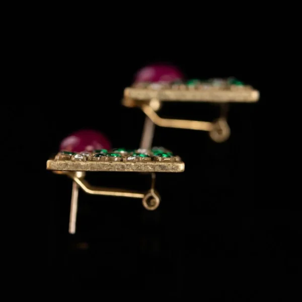 Green Crystals and Natural Stones Earrings