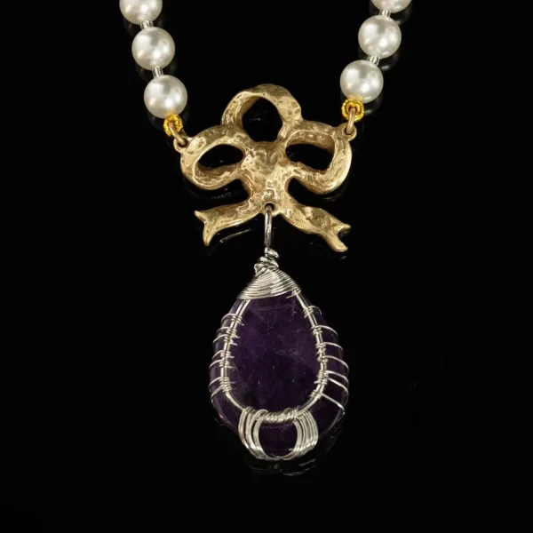 Vintage - Style Pearl Beaded Necklace
