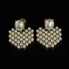 Pearl Cluster Stud Earrings