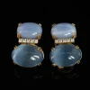 Blue Cat's Eye Stone Earrings