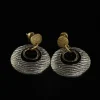 Copper - Alloy Coffee - Gold Earrings
