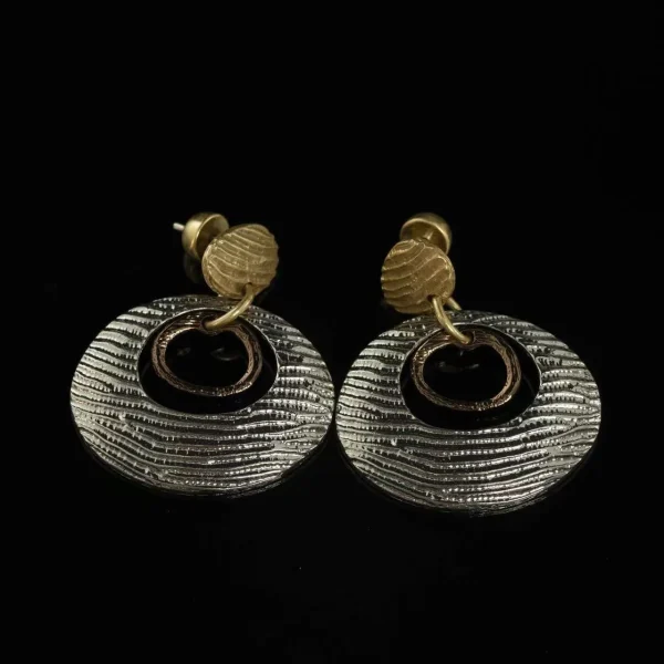 Copper - Alloy Coffee - Gold Earrings