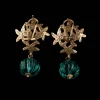 Floral - Inspired Gold - Tone Earrings