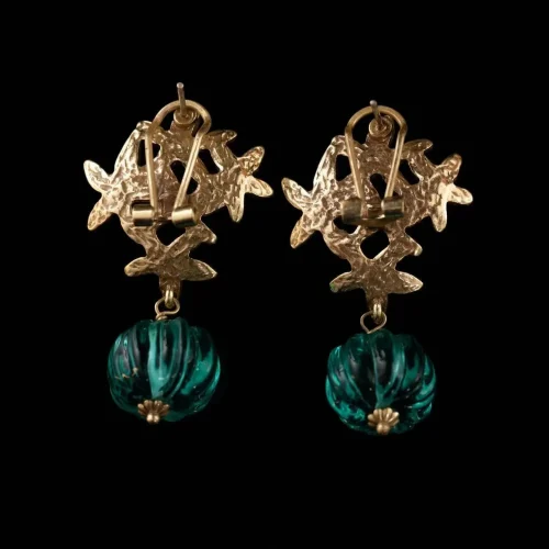 Floral - Inspired Gold - Tone Earrings