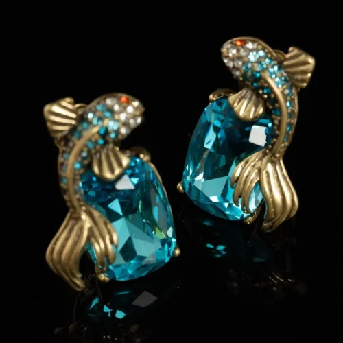 Vintage Fish - Shaped Clip Earrings