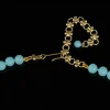 Exquisite Turquoise - Beaded Necklace with Ornate Pendant