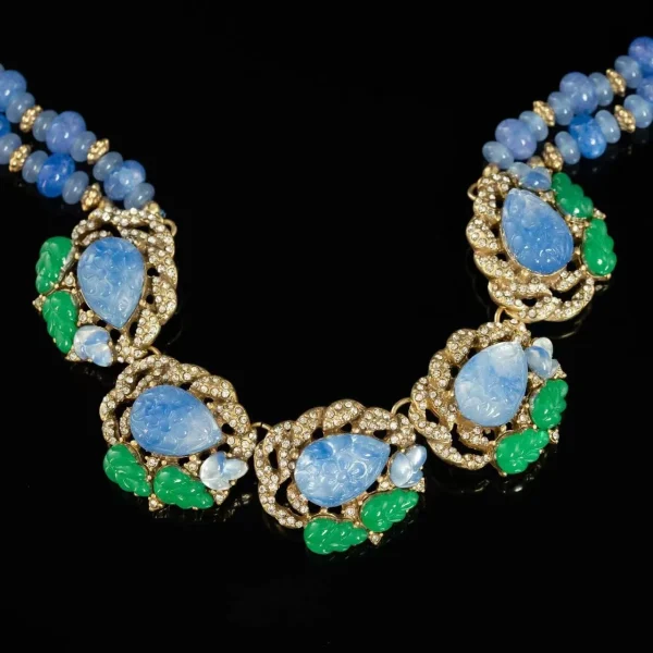 Vintage - Style Beaded Necklace