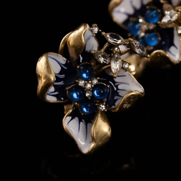 Enamel Flower Earrings