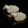 Pearl Cluster Stud Earrings