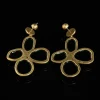 Black Floral Earrings
