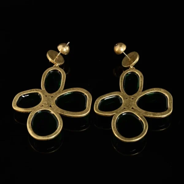 Black Floral Earrings