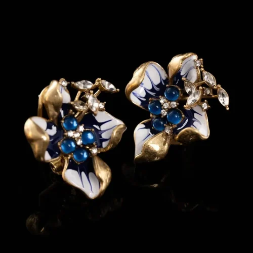 Enamel Flower Earrings