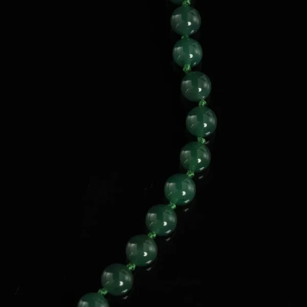 Emerald - Green Natural Stone and Pearl Necklace